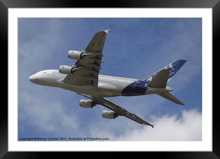 A380 Airbus Framed Mounted Print by Bernie Condon