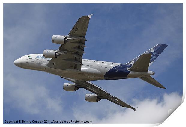 A380 Airbus Print by Bernie Condon