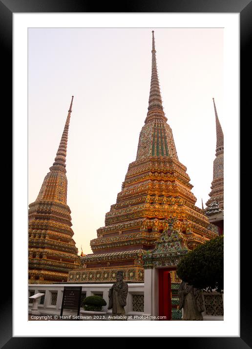 2nd entrance to Phra Chedi Rai with two guardians Framed Mounted Print by Hanif Setiawan
