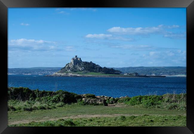 St Michaels mount Cornwall Framed Print by kathy white