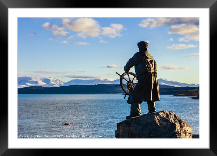 Snowdonia from Moelfre Anglesey Framed Mounted Print by Pearl Bucknall