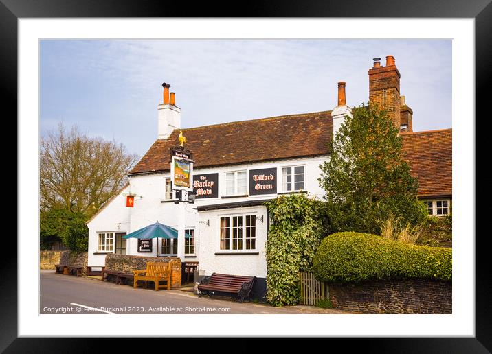 The Barley Mow Tilford Surrey Framed Mounted Print by Pearl Bucknall