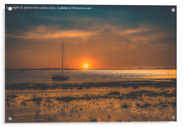 Lytham st annes sunset Acrylic by Derrick Fox Lomax