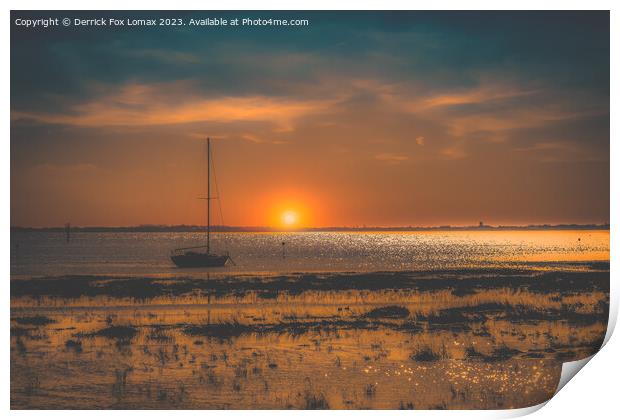Lytham st annes sunset Print by Derrick Fox Lomax