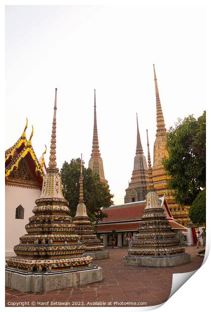 A 5th group of stupa at Phra Chedi Rai in Wat Pho Print by Hanif Setiawan