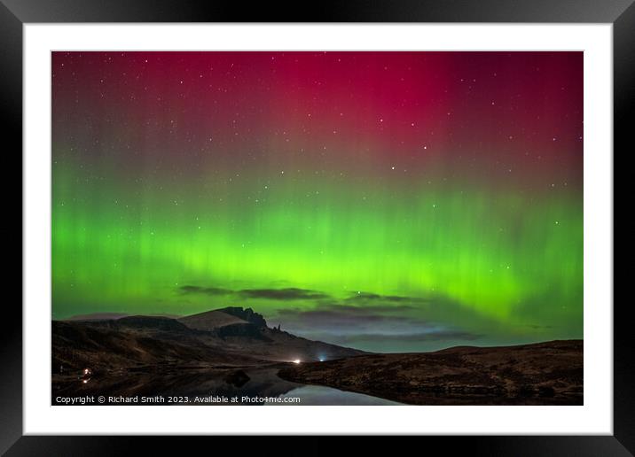 Northern Lights Framed Mounted Print by Richard Smith