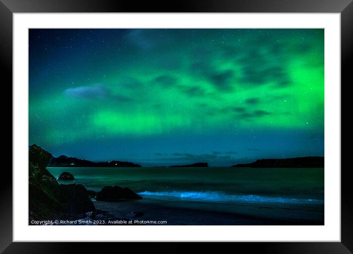 The view at night from An Chorran Framed Mounted Print by Richard Smith