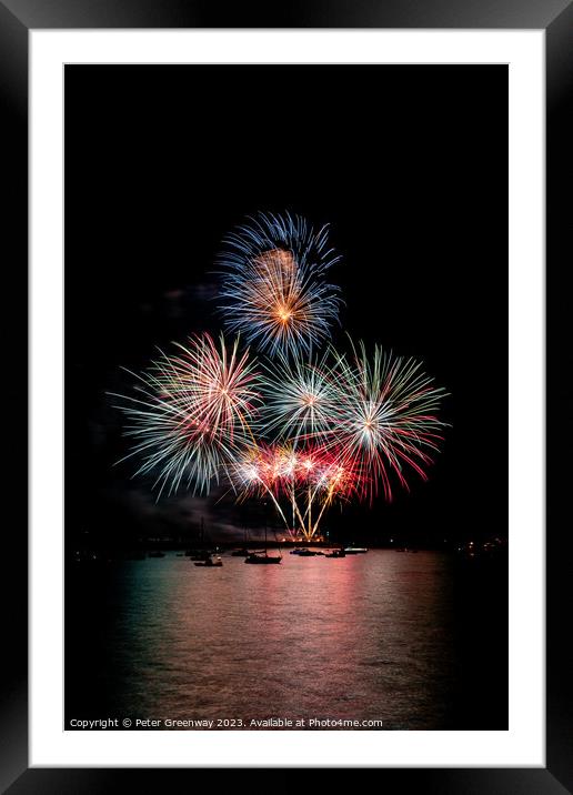 British Firework Championships Framed Mounted Print by Peter Greenway