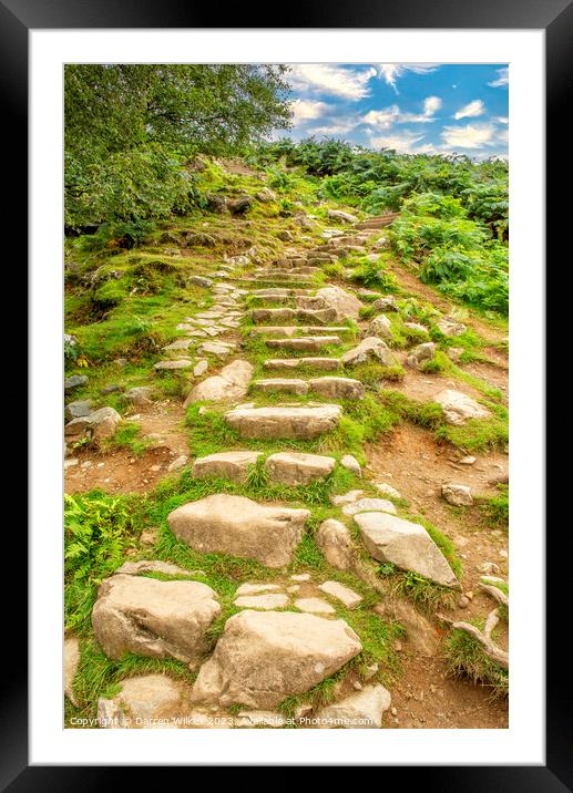 Aber Falls Steps - Snowdonia - Wales Framed Mounted Print by Darren Wilkes