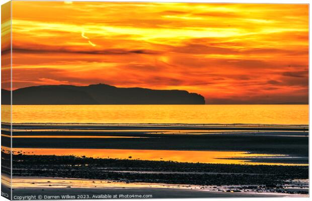 Tranquil Llandudno Sunset Canvas Print by Darren Wilkes