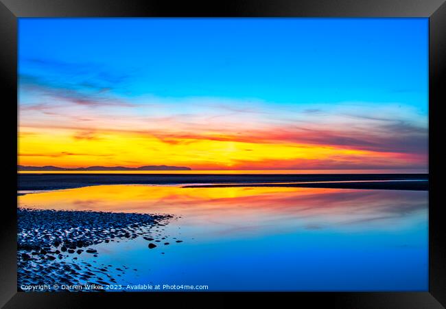  Kinmel Bay Sunset Wales  Framed Print by Darren Wilkes