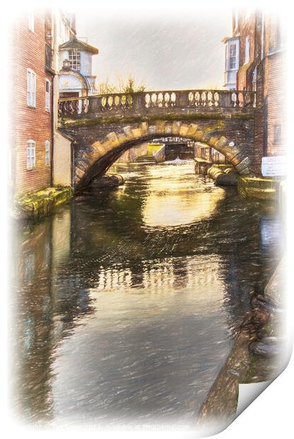 The Town Bridge Newbury Print by Ian Lewis