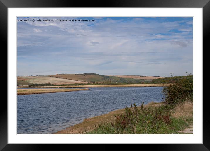 Seven Sisters Country Park - water Framed Mounted Print by Sally Wallis
