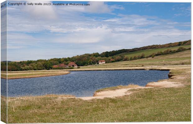 Seven Sisters Country Park Visitor Center Canvas Print by Sally Wallis