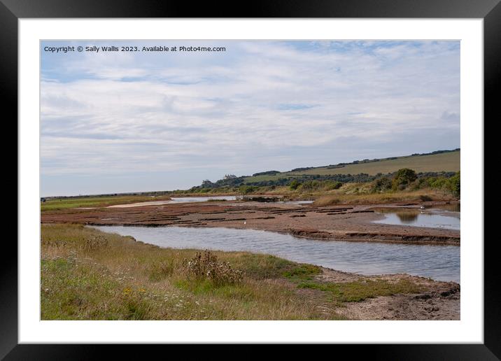 Mouth of the Cuckmere Framed Mounted Print by Sally Wallis
