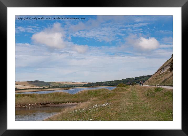 Seven Sisters Country Park - walks Framed Mounted Print by Sally Wallis