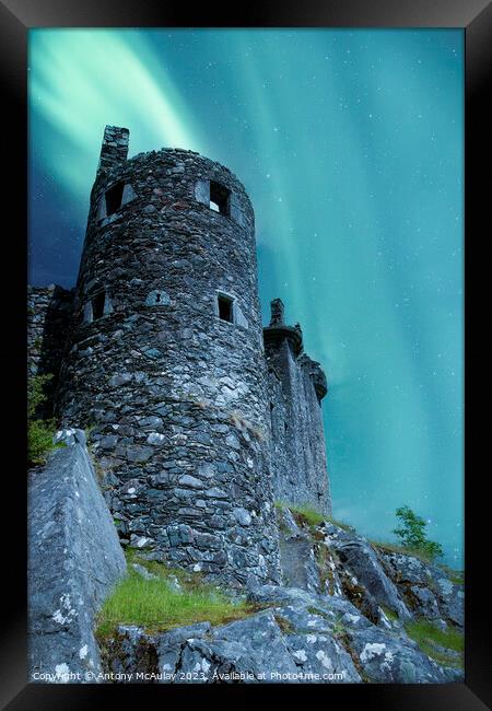 Kilchurn Castle Aurora Framed Print by Antony McAulay