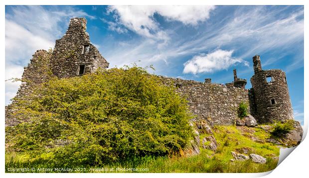 Kilchurn Castle Wide Angle View Print by Antony McAulay