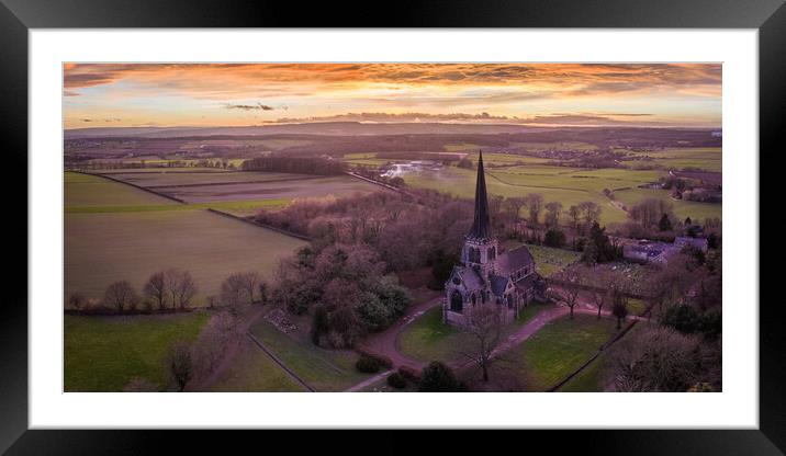 Wentworth Church Rotherham Framed Mounted Print by Apollo Aerial Photography