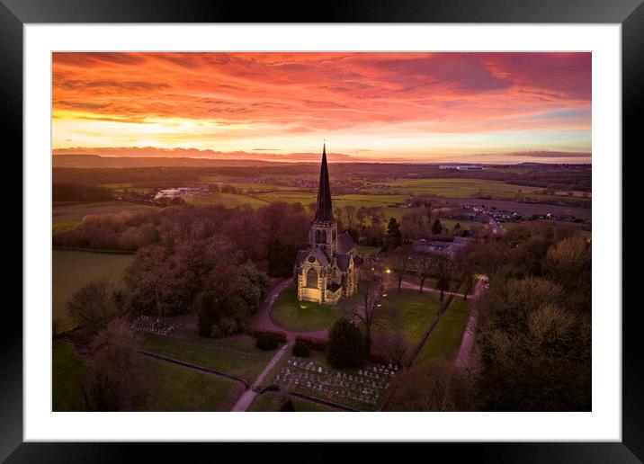 Wentworth Church Rotherham Framed Mounted Print by Apollo Aerial Photography