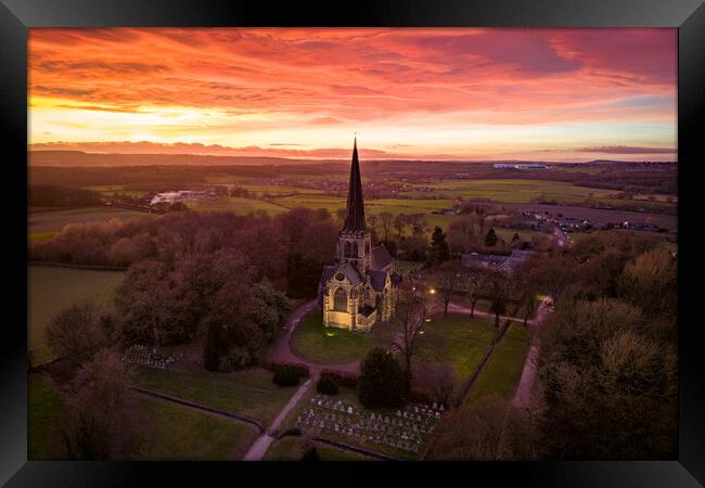Wentworth Church Rotherham Framed Print by Apollo Aerial Photography