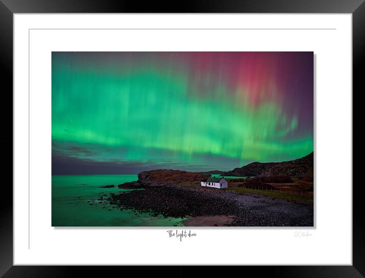 The Light show "The old hag " Aurora in  Scotland  Framed Mounted Print by JC studios LRPS ARPS