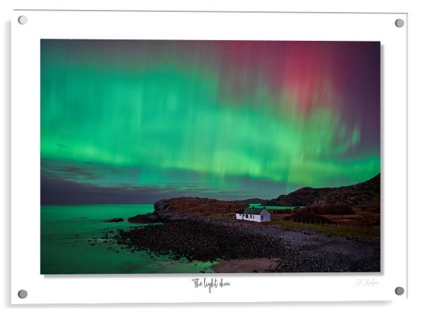 The Light show "The old hag " Aurora in  Scotland  Acrylic by JC studios LRPS ARPS