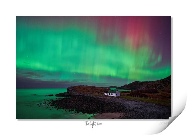 The Light show "The old hag " Aurora in  Scotland  Print by JC studios LRPS ARPS