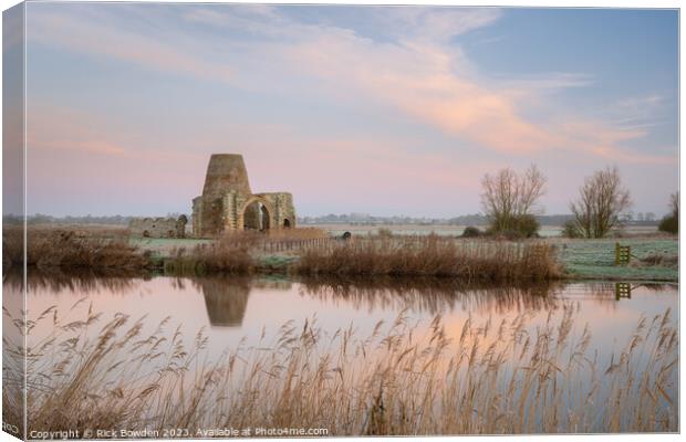 St Benet's Abbey on the Bure Canvas Print by Rick Bowden