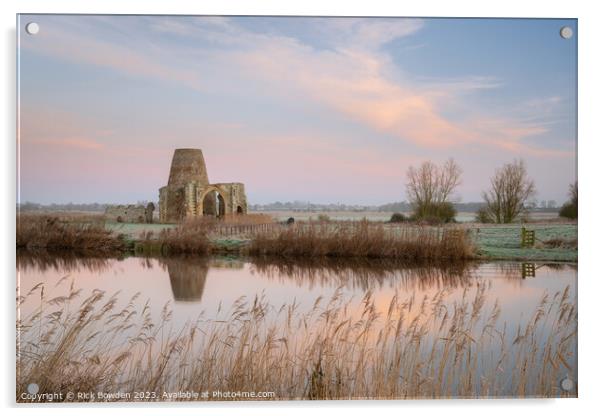 St Benet's Abbey on the Bure Acrylic by Rick Bowden