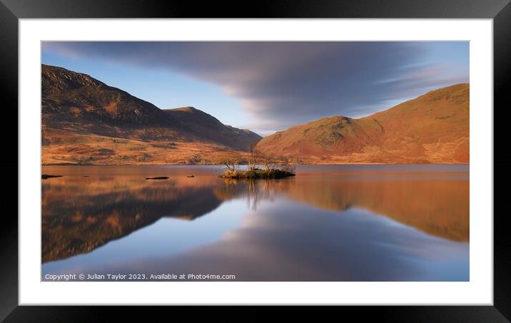 First light at Crummock Water Framed Mounted Print by Jules Taylor