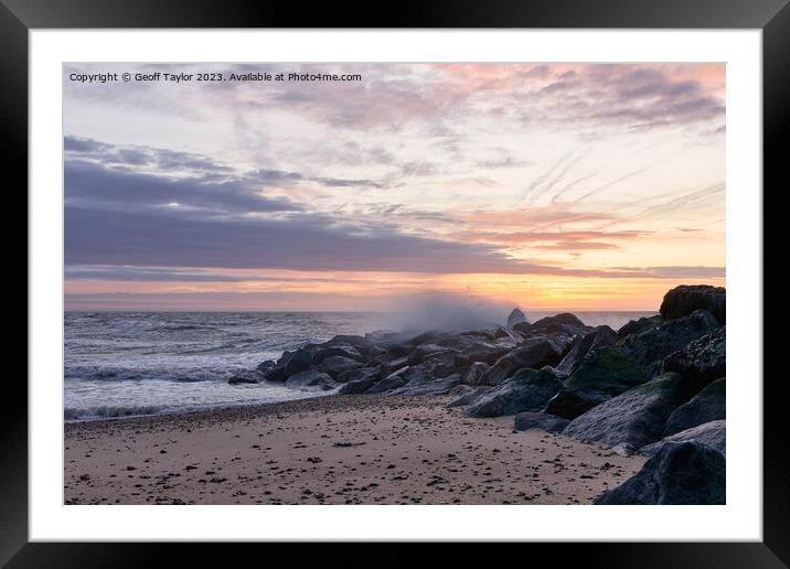 Breezy sunrise Framed Mounted Print by Geoff Taylor
