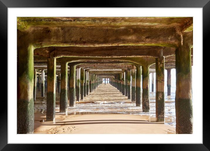 Underneath the pier Framed Mounted Print by Geoff Taylor