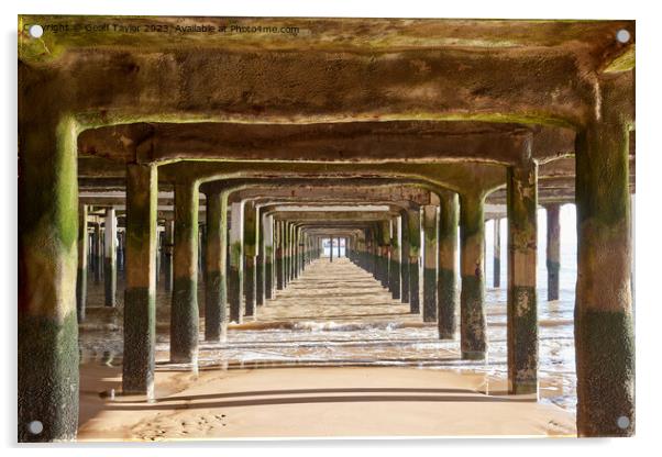 Underneath the pier Acrylic by Geoff Taylor