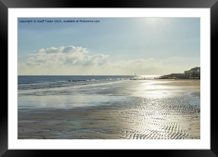 Reflections at Frinton on Sea Framed Mounted Print by Geoff Taylor