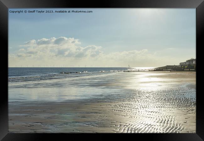 Reflections at Frinton on Sea Framed Print by Geoff Taylor