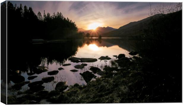 Snowdonia sunset Canvas Print by Leighton Collins