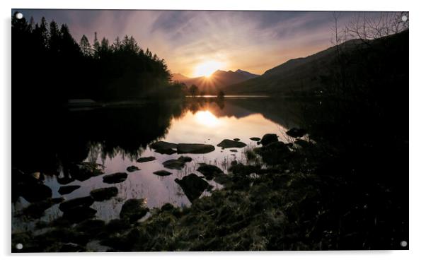 Snowdonia sunset Acrylic by Leighton Collins