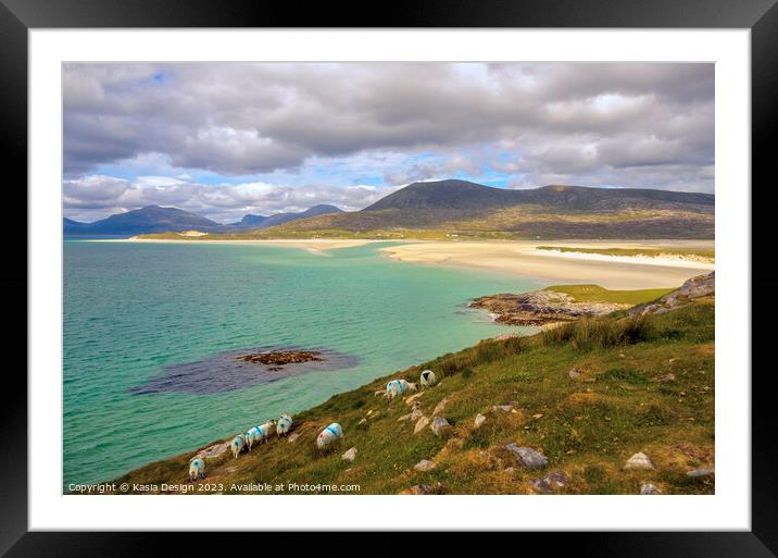 The Locals View of Luskentyre, Harris, Scotland Framed Mounted Print by Kasia Design