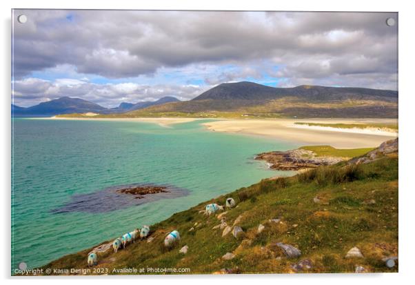 The Locals View of Luskentyre, Harris, Scotland Acrylic by Kasia Design