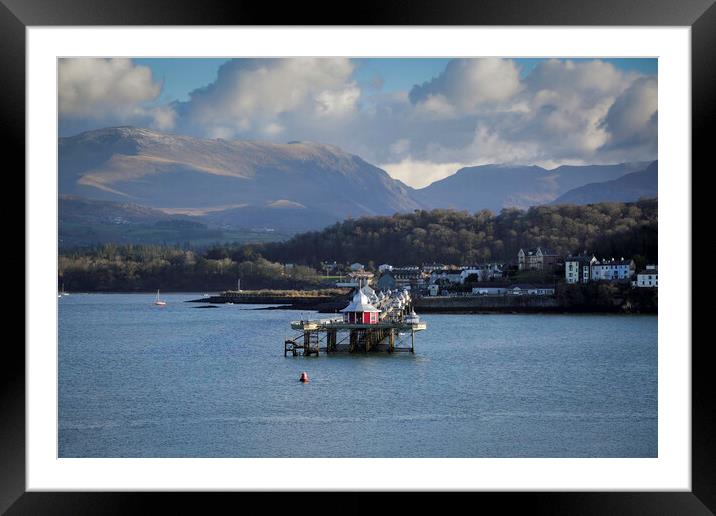 Garth Pier in Bangor Framed Mounted Print by Leighton Collins