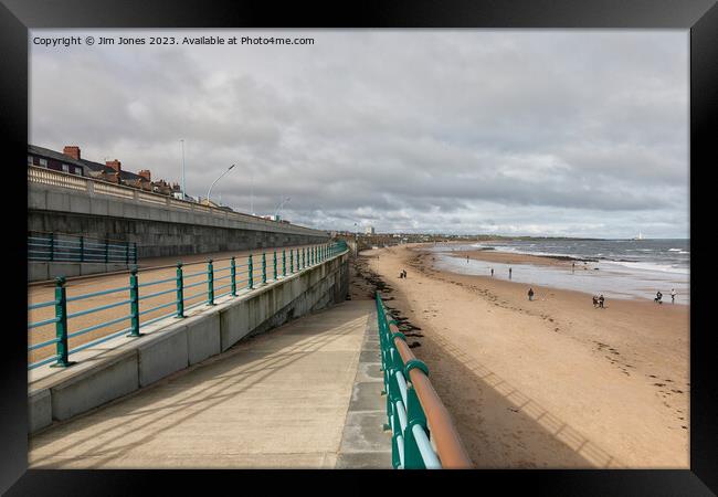 The Beach and Promenade at Whitley Bay Framed Print by Jim Jones