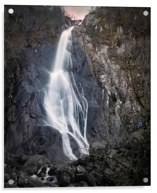 Aber Falls at Abergwyngregyn Acrylic by Leighton Collins