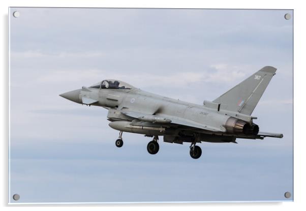 RAF Typhoon coming into land Acrylic by Jason Wells