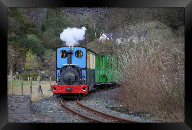 The Llanberis Lake train Framed Print by Leighton Collins