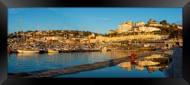 Radiant Torquay Harbour Panorama Framed Print by Paul F Prestidge