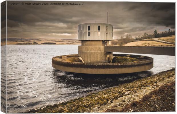 A winters walk around Grimwith Reservoir near Hebden in the York Canvas Print by Peter Stuart