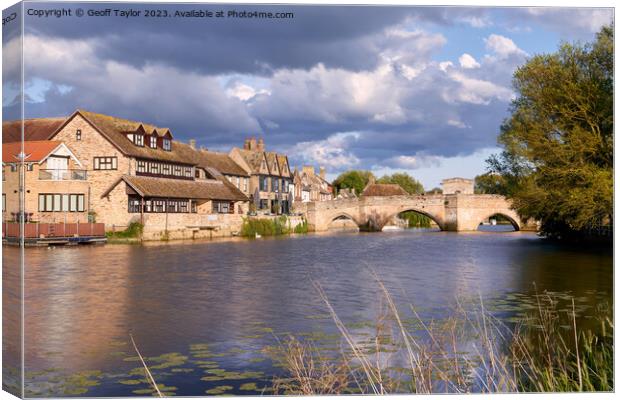 St. Ives bridge, Cambs Canvas Print by Geoff Taylor
