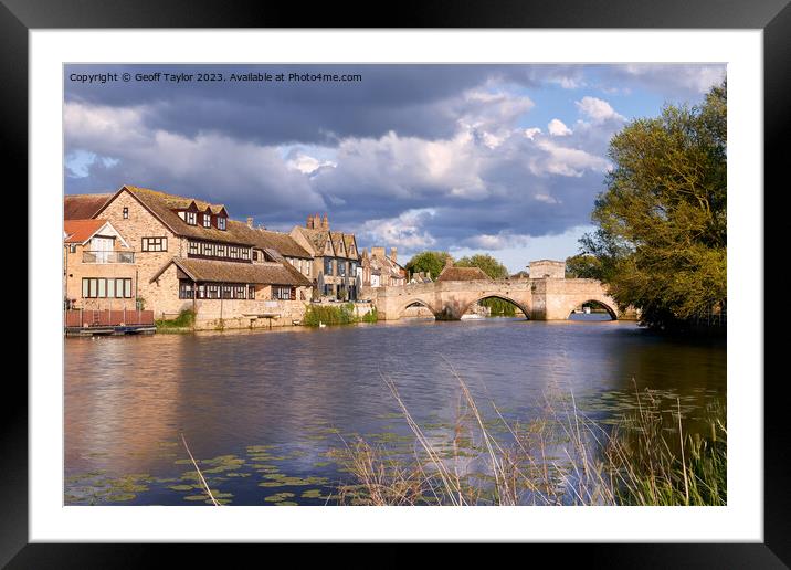 St. Ives bridge, Cambs Framed Mounted Print by Geoff Taylor