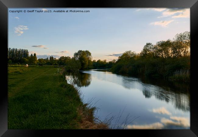 River Gt Ouse at Sunset Framed Print by Geoff Taylor